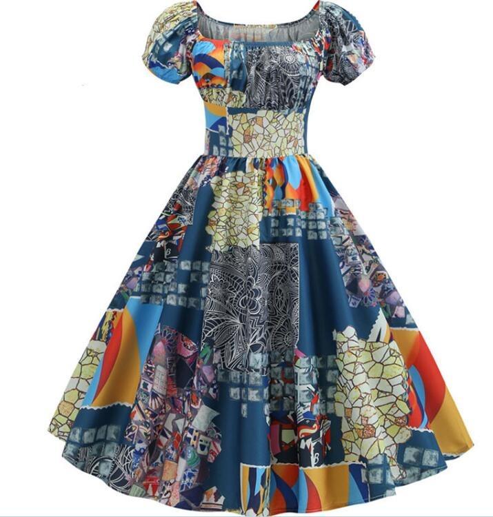 Vintage 60-As Évek Patchwork Ruha