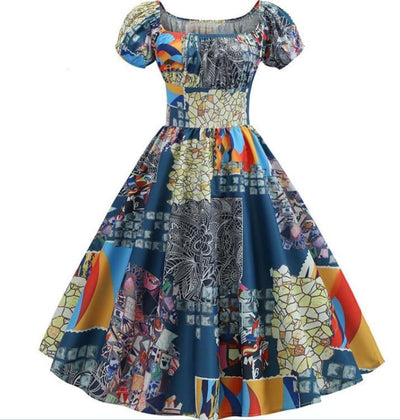 Vintage 60-As Évek Patchwork Ruha
