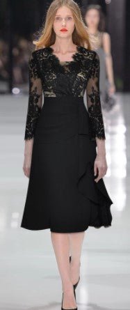 Vintage 40-Es Évek Tervezői Ruha Fekete