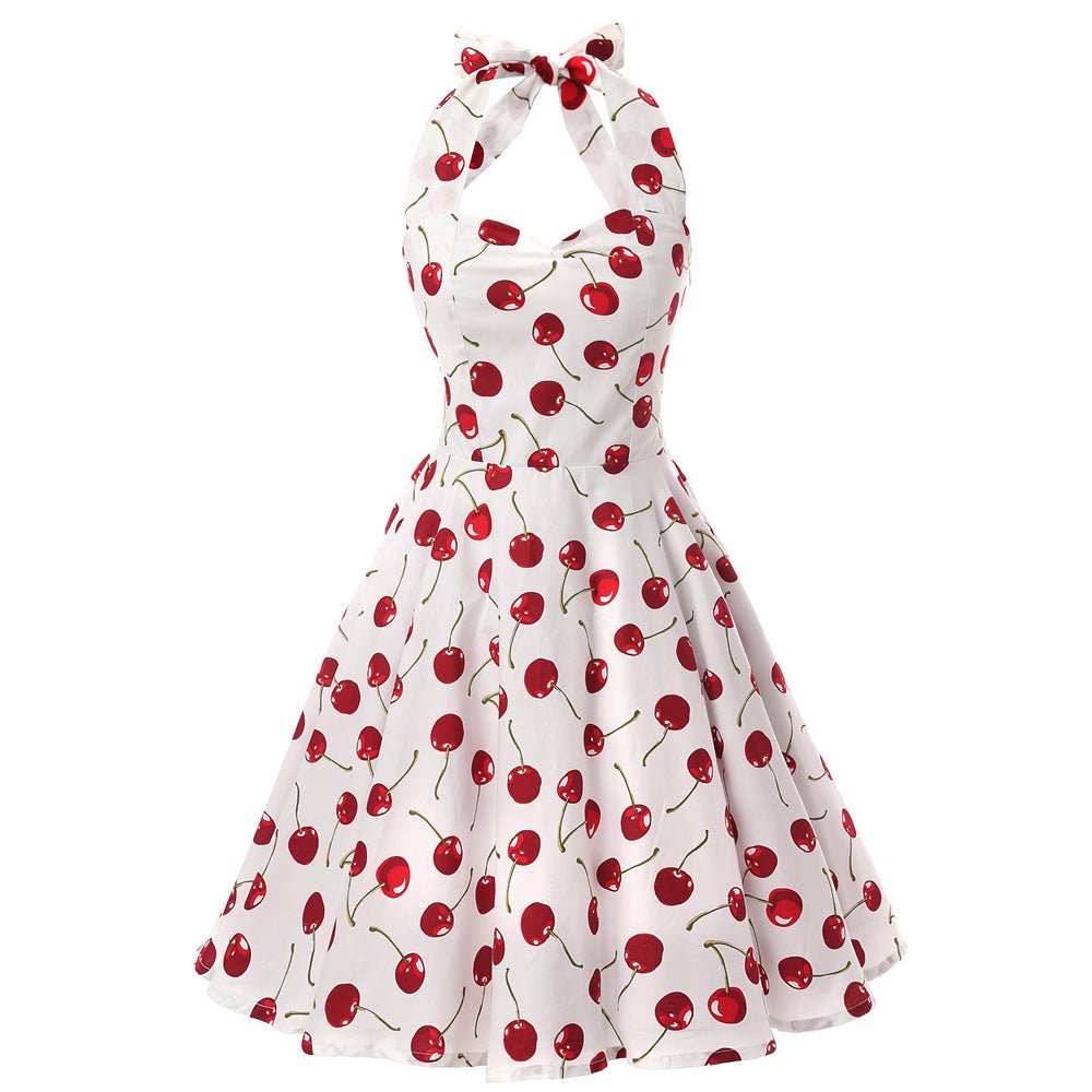 Vintage 50-Es Évek Cseresznye Ruha