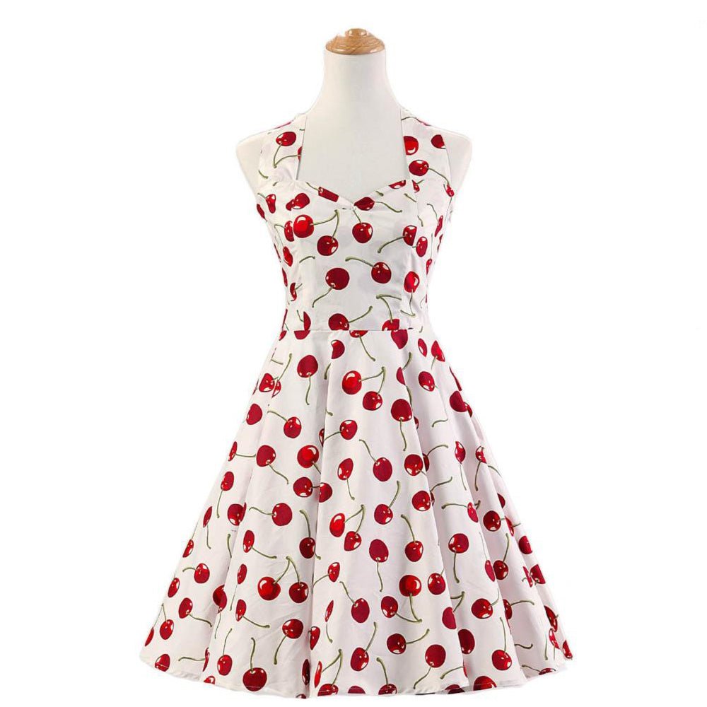 Vintage 50-Es Évek Cseresznye Ruha