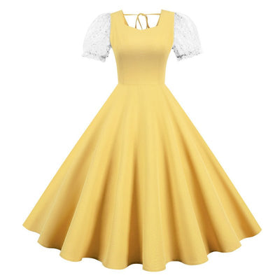 Vintage 50-Es Évek Sárga Ruha