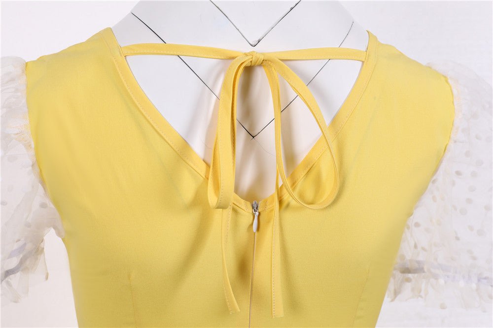 Vintage 50-Es Évek Sárga Ruha