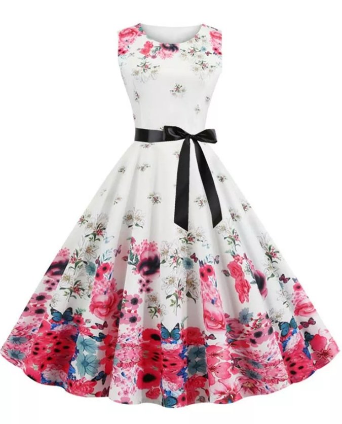 Vintage 50-Es Évek Nagyméretű Ruha