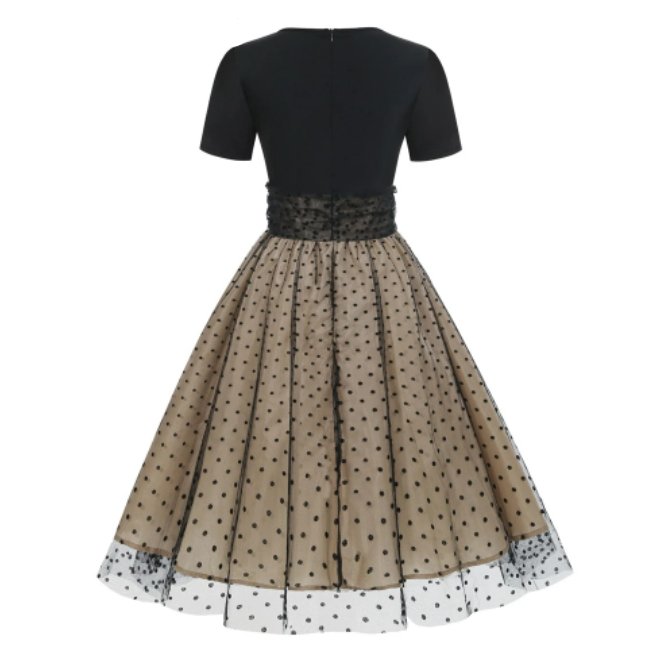 Preppy Vintage Ruha Fekete