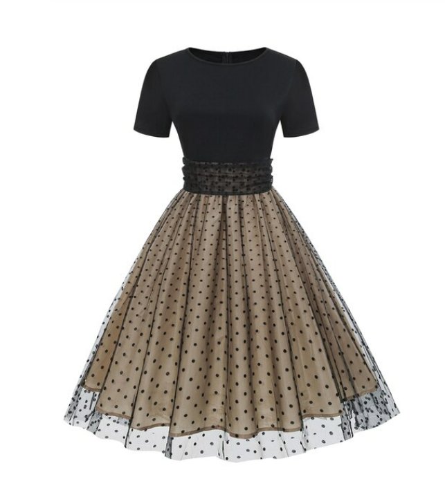 Preppy Vintage Ruha Fekete