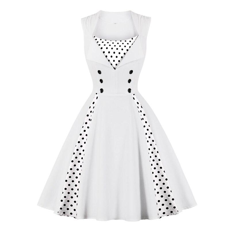 Vintage Fehér Rockabilly Ruha