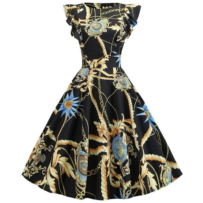 Vintage Elegáns Retro Mutatós Ruha