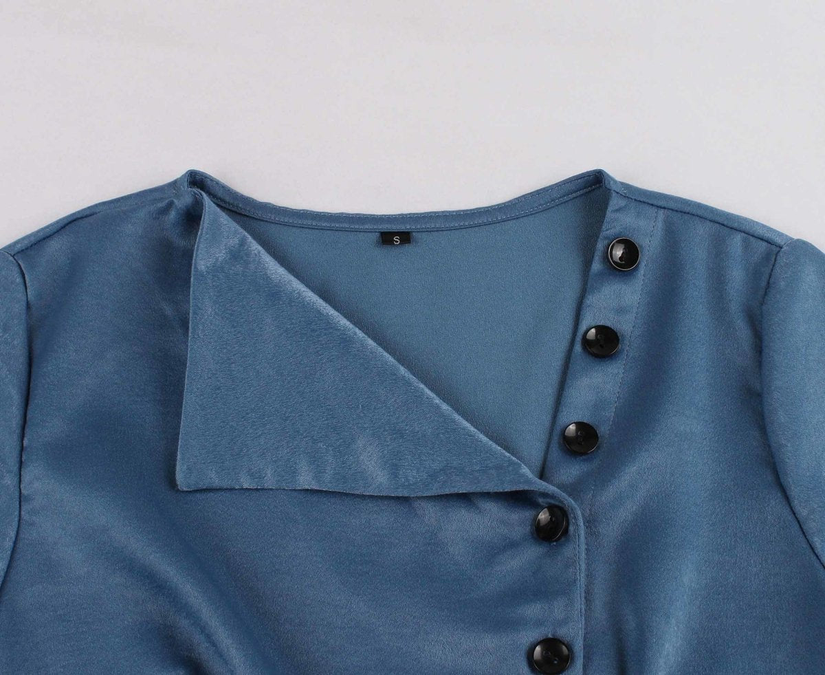 Vintage Csónak Nyakú Ruha