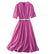 Vintage V-Nyakú Fuschia Ruha