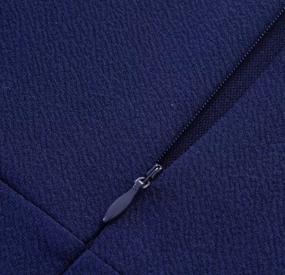 Vintage Ceruza Elegáns Sötétkék Ruha