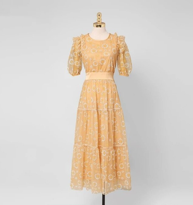 Narancssárga Minőségi Vintage Ruha