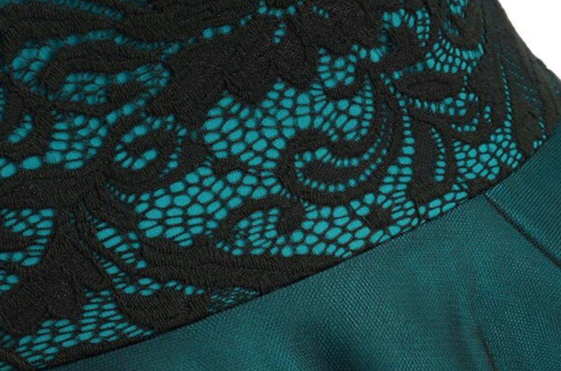 Vintage 50-Es Évek Zöld Csipkeruha