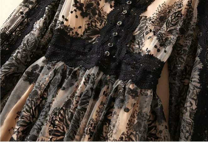 Vintage Csipke Bohém Ruha