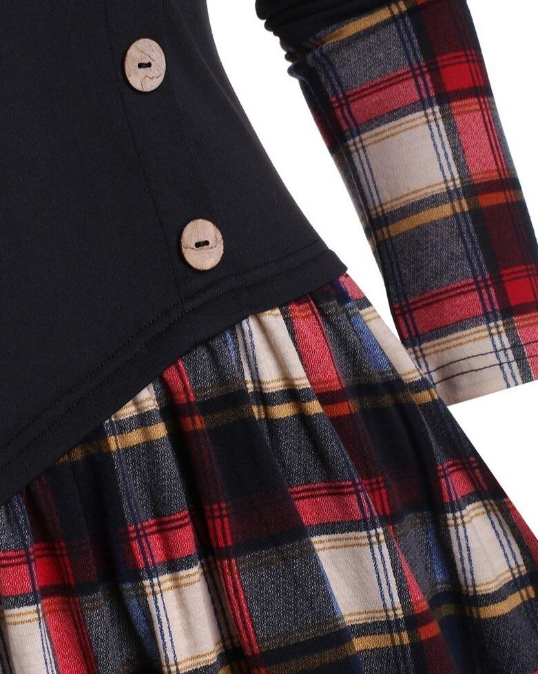 Vintage Fekete Skót Ruha