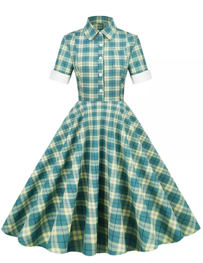 Vintage Zöld Scotland Ruha