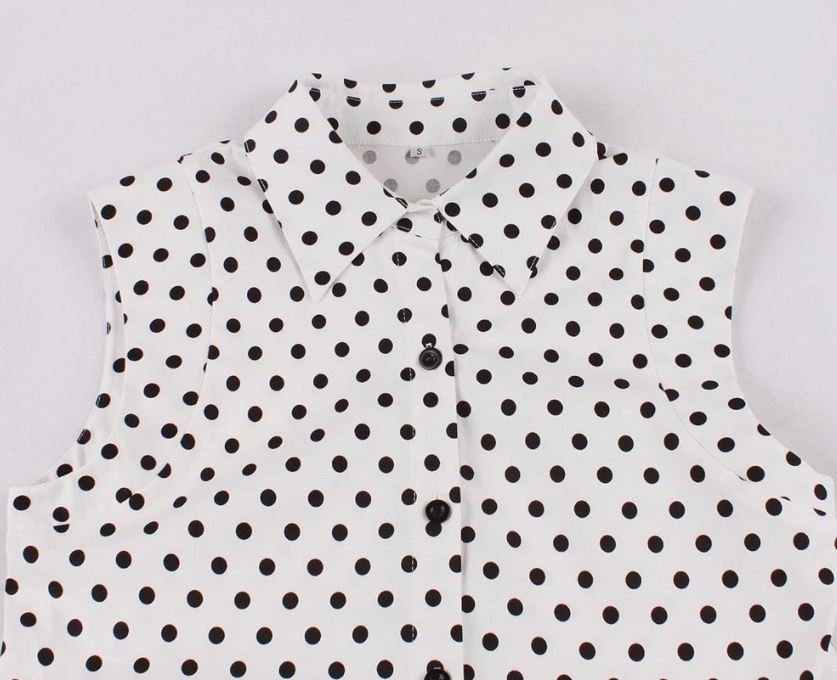 Vintage Fekete-Fehér Női Ruha