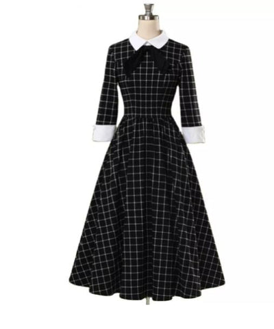 Őszi Formális Vintage Ruha