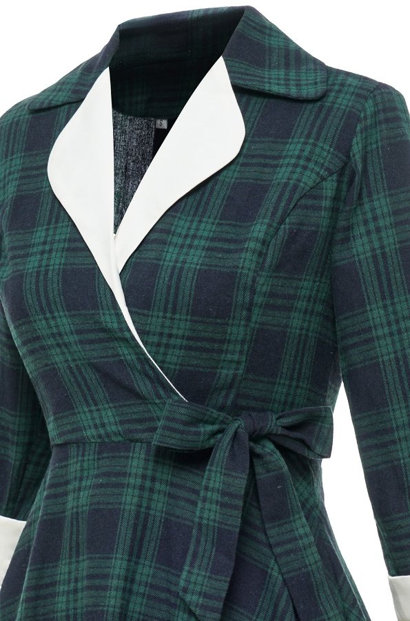 Vintage Zöld Szőrme Ruha