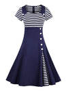 Vintage Plus Size 50-Es Évek Ruha Kék