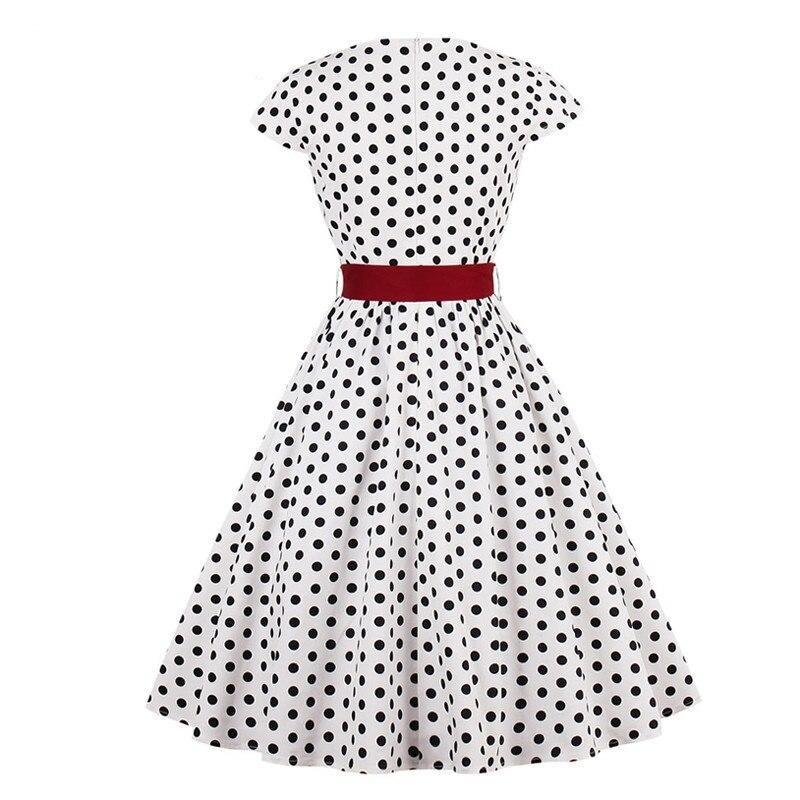 Vintage Nagyméretű Fehér Öves Ruha