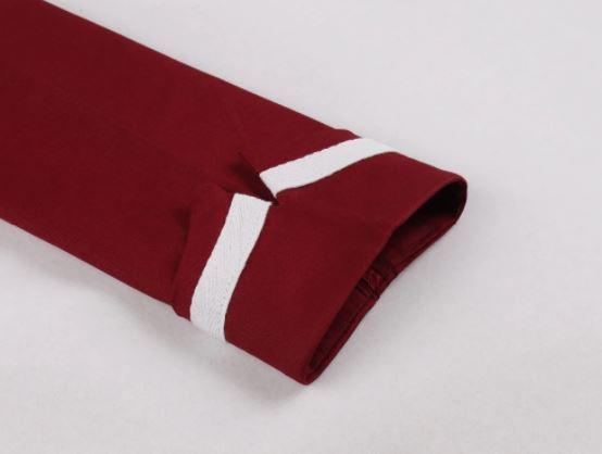 Vintage Molett Piros V-Nyakú Ruha