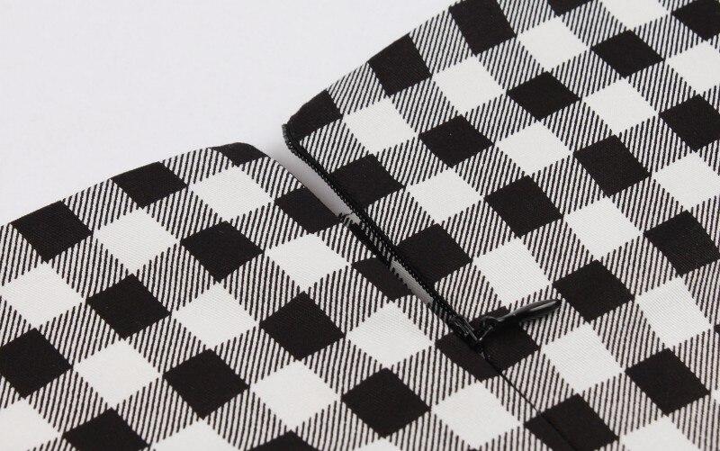 60-As Évek Gingham Kockás Ruha