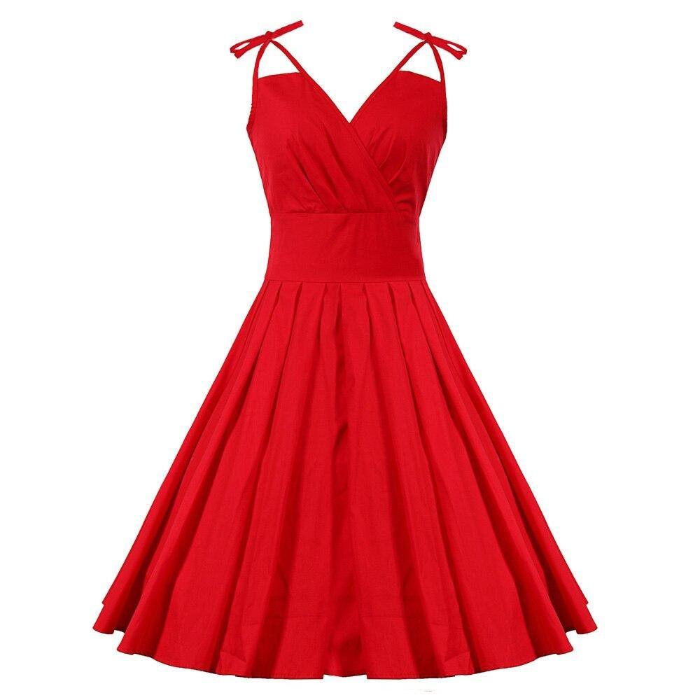 50-Es Évek Glamour Red Ruha