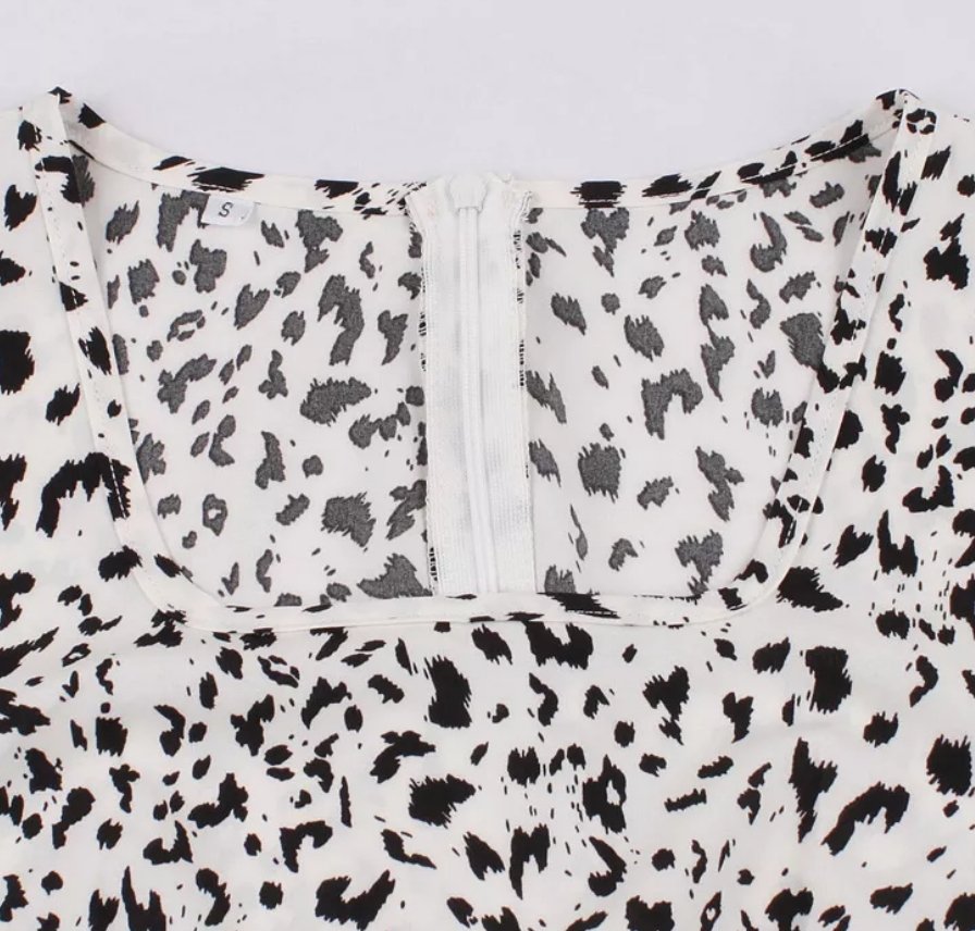 Vintage Plusz Méretű, Magas Derekú Ruha Fehér