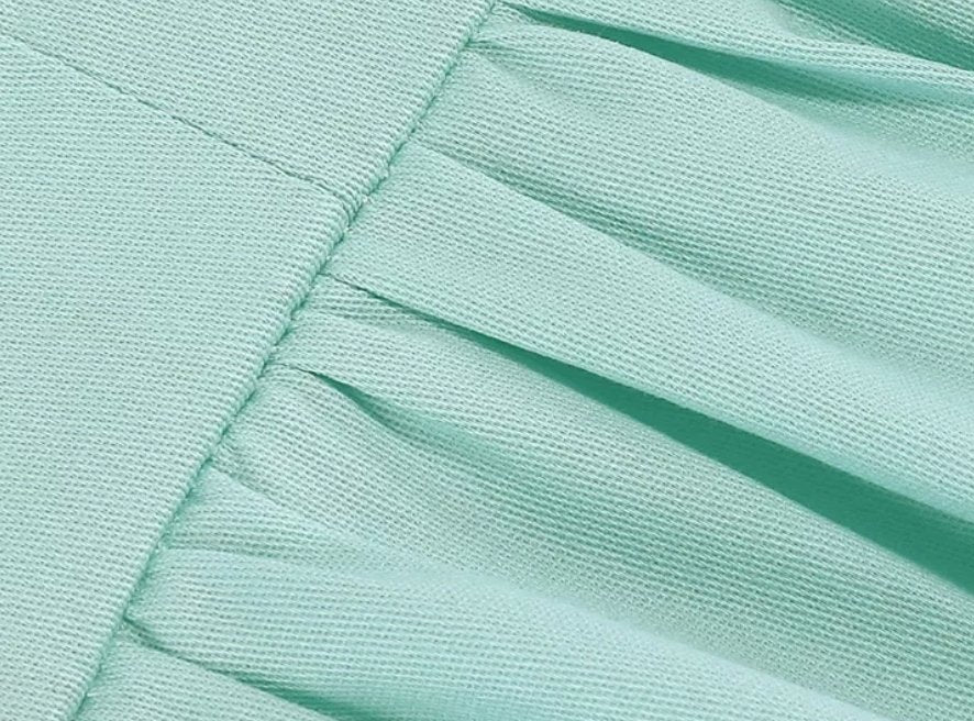 Vintage Nagyméretű, Magas Derekú Türkiz Ruha