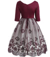 Piros Flitteres Molett Vintage Ruha