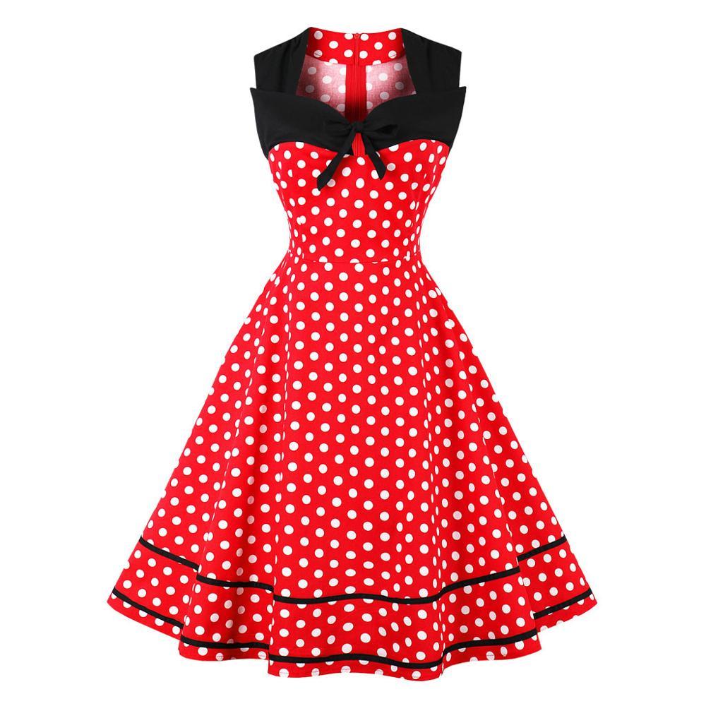 Piros Vintage Molett Retro Ruha