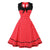 Piros Vintage Molett Retro Ruha