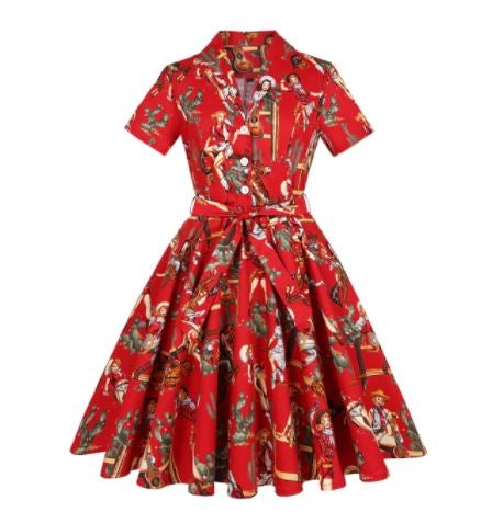 Vintage Nagyméretű Rockabilly Bárruha