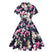 Vintage Plusz Méretű Rockabilly Flowers Ruha