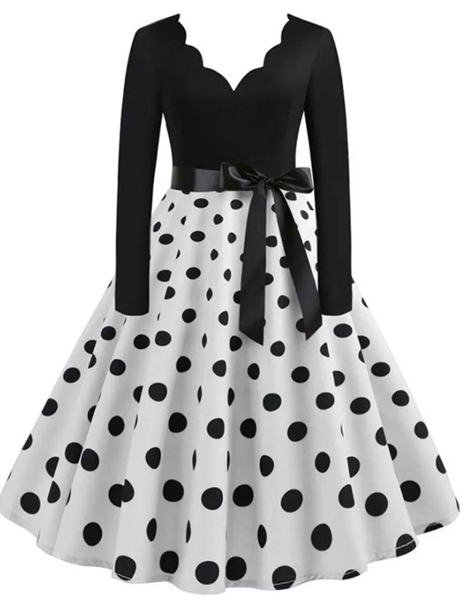 Vintage Plus Size Rockabilly Ruha Fekete