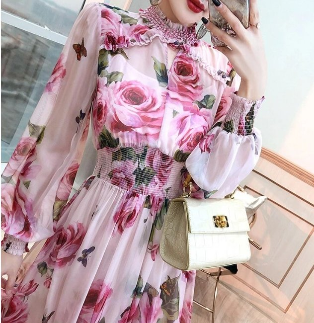 Vintage Rózsaszín Esküvői Vendégruha