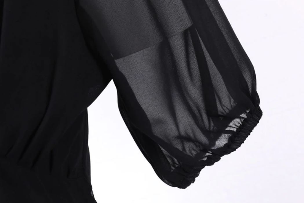 Vintage Hosszú 50-Es Évek Fekete Ruha