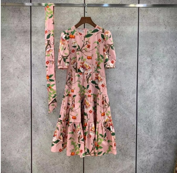 Vintage Rózsaszín Őszi Esküvői Ruha