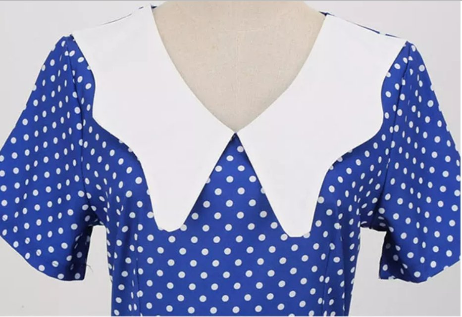 Vintage Sötétkék Esküvői Ruha