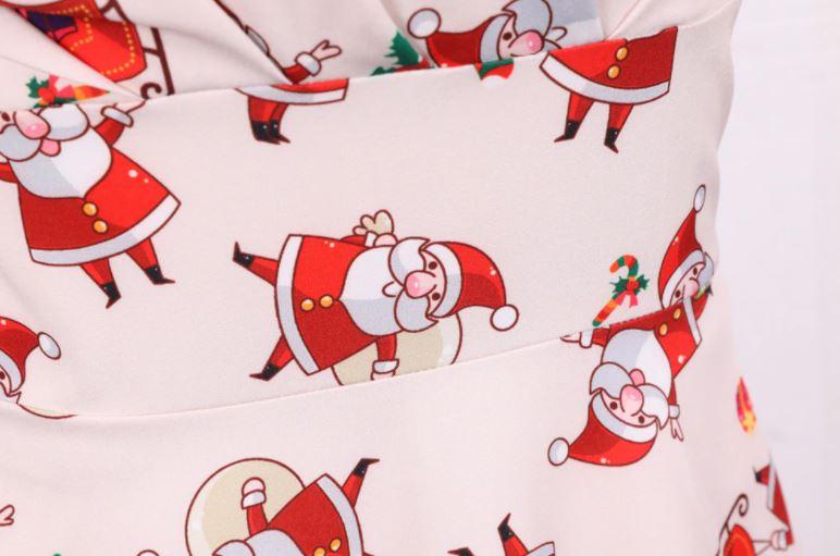 Molett Vintage Karácsonyi Ruha Rózsaszín