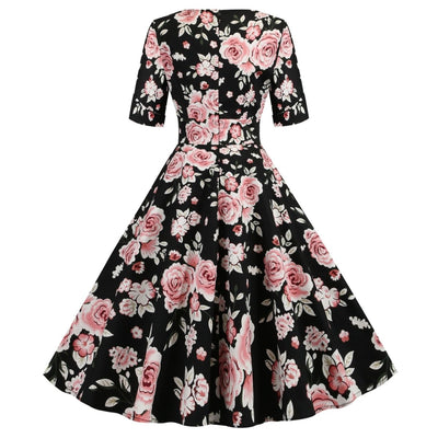 Vintage Black Roses Ruha