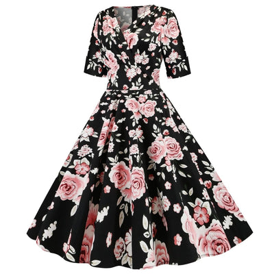 Vintage Black Roses Ruha