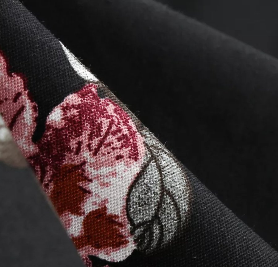 Vintage Fekete Lehúzható Galléros Ruha