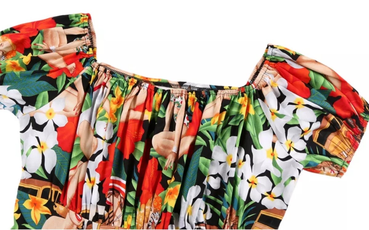 Fehér Molett Vintage Pin-Up Ruha