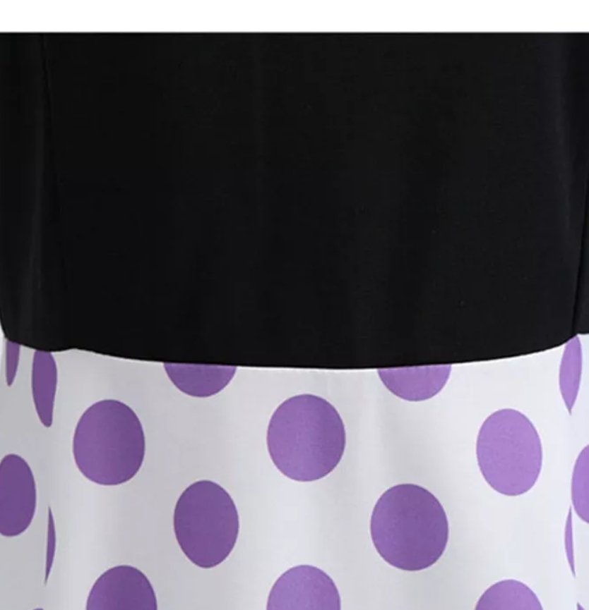 Vintage Pin Up Ruha Lila Pöttyös