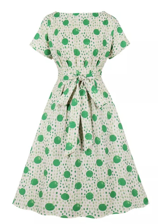 Vintage Pöttyös És Csíkos Ruha