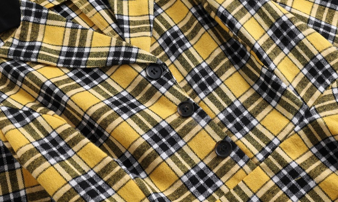 Vintage Sárga És Fekete Csíkos Ruha