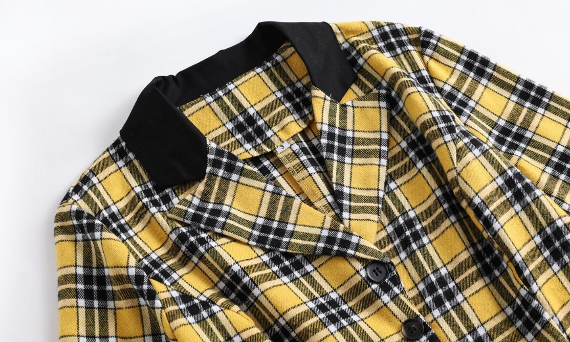 Vintage Sárga És Fekete Csíkos Ruha