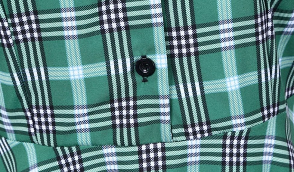 Vintage Zöld És Fekete Csíkos Ruha